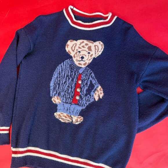 Vintage Cat & Bear Sweater Duo — Whimsical Pre-Loved Knitwear from Sparkpick 🃏 - Picture 7 of 12